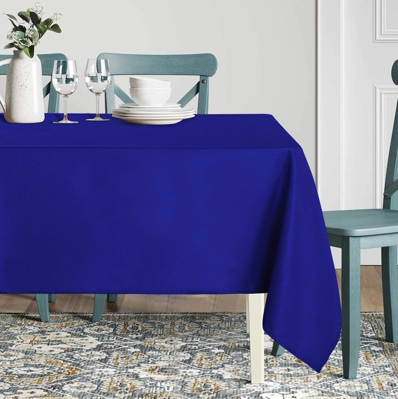sancua Rectangle Tablecloth - 90 x 156 Inch - Water Resistant Spill Proof Washable Polyester Table Cloth, Royal Blue - Image 2